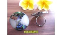 Bali Stainless Steels Rings Adjustable Designs Seashells